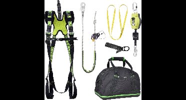 Kratos complete set valbeveiliging standaard - Valstopblok - Werkpositielijn - Ankerstrop - Ankerpunt - Maat S-L