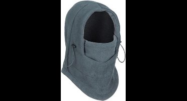 New Age Devi - Fleece Bivakmuts - Wintermuts - Motormasker - Balaclava - Wintersport - Unisex - Grijs - Breekbaar