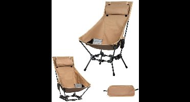 Opvouwbare Visstoel - Lichtgewicht Karperstoel - Vouwstoel - Vis Stoel - Klapstoel - Visstoeltje Opvouwbare - Viskrukje - Driepoot Krukje met Opbergtas - Ideaal voor Vissen - Rugleuning - Hengelsteun - Bruin - 1 Stuk