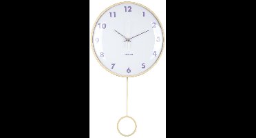 Karlsson Wandklok Cheeky Dome - Zachtgeel - 7.1x35.5x61.5cm - Wandklok Scandinavisch