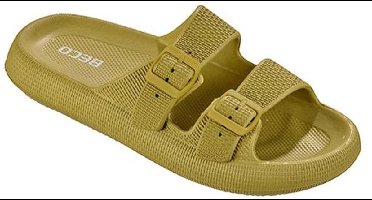 BECO heren badsandalen Airkiss leisure - olijfgroen - maat 40