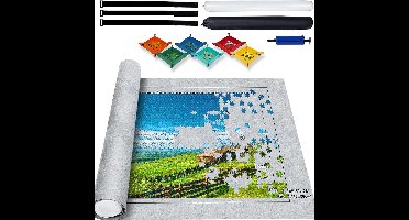 DailySupplies® Puzzeltafel - Puzzelmat - Puzzelmap - Puzzelbord - 1500 Stukjes - Grijs