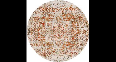 SURYA - JULIETTE Vintage Oosters Rond Oranje Tapijt