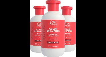 Wella Invigo Color Brilliance Shampoo Gekleurd & Dik Haar 300ml - 3 Stuks - Voordeelverpakking