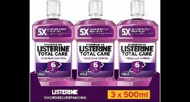LISTERINE Total Care, met alcohol, intense muntsmaak, 3x500 ml
