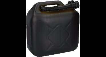 Jerrycan/benzinetank 10 liter zwart - Voor diesel en benzine - Brandstof jerrycans/benzinetanks