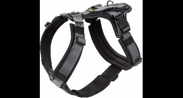 Hunter-Maldon- Safetyharnas- Paniekharnas - Hondentuigje - Anti-Trek- Honden Harnas - Extra afneembare lus voor meer veiligheid bij angstige honden- Zwart - S/M