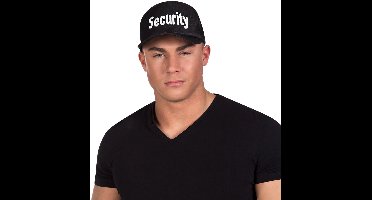 Baseball Pet Security zwart verstelbaar - Carnaval Festival thema feest fun cap party beveiliging