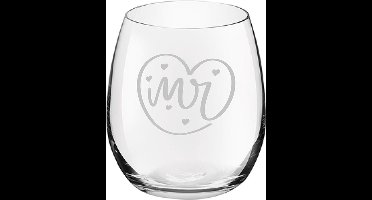 Gegraveerde drinkglas 39cl Mr. In hartje