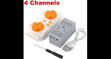 Power Functions 4 Kanaals. afstandsbediening en oplaadbare ontvanger Te besturen met app is compatibel met het bekende merk.