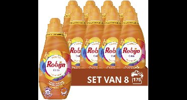 Robijn Klein & Krachtig Classics Vloeibaar Wasmiddel - Color - 8 x 22 wasbeurten - Voordeelverpakking