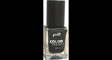 P2 EU Cosmetics Color Trend Nagellak 090 Black Satin 10ml Zwart
