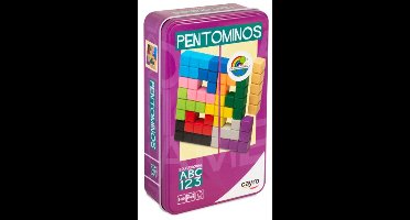 PENTOMINOS METAL BOX - Geronimo Games - Cayro - Travel spel - van 6 jaar oud