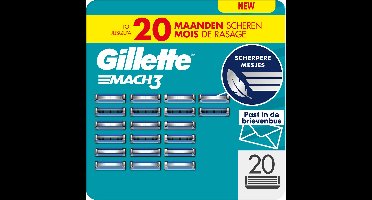 Gillette Mach3 Base Scheermesjes Voor Mannen - 20 stuks - Brievenbusverpakking