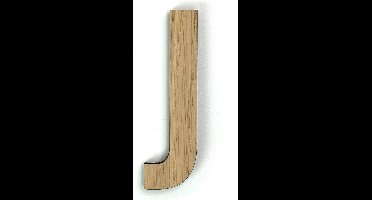 Houten letter J - 20 cm hoog