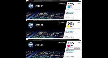 HP 207X Originele LaserJet Tonercartridges - W2211X/W2212X/W2213X CMY - 3-Pack