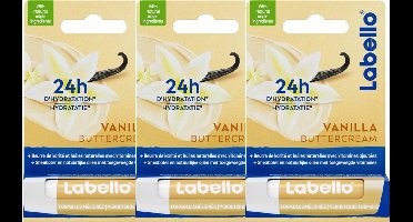 Labello Vanilla buttercream 4.8G - 3 stuks