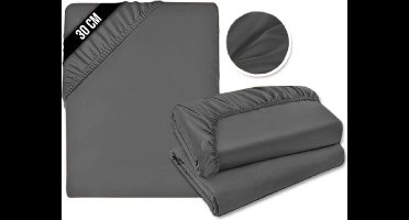 DailySupplies® Matrasovertrek 180x200 - Hoeslaken - Matrashoes - Super Zacht - Grijs