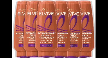 L'Oréal Paris Elvive Extraordinary Oil Amla Conditioner - Voor droog, krullend haar - Met kostbare amla olie - 6x200ml