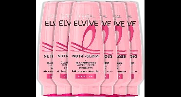 L'Oréal Paris Elvive Nutri-Gloss Conditioner - Glansgevende Conditioner Voor Lang, Dof Haar - Met Parelpoeder - 6x200ML
