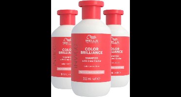 Wella Invigo Color Brilliance Shampoo Gekleurd & Fijn Haar 300ml - 3 Stuks - Voordeelverpakking