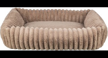 Trixie - Hondenmand Lonni - Ribfluweel - Hoekig - Lichtbruin - 100X70 cm