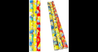 Minions cadeaupapier - Inpakpapier - 200 x 70 cm - 3 rollen