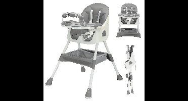 MzShop - Babystoel - Baby eetstoel - Babystoel voor aan tafel - Babystoel voor thuis - Babystoel voor aan tafel - Grijs - 6 maanden tot 6 Jaar