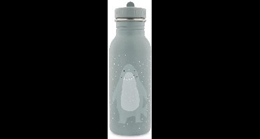 Trixie Drinkfles - Mr. Shark - RVS Waterfles voor kinderen - 500ml - Lekvrije Fles - Grijs - Haai