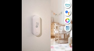 Slimme Zigbee temperatuursensor en luchtvochtigheid sensor - Inclusief Zigbee hub - Werkt met Smart Life app - Wit