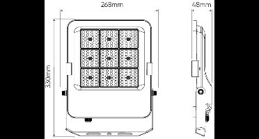 LED Line - LED Breedstraler IP66 - Zwart PRIME - Schijnwerper 120 Graden - 100W 14000Lm - 4000K 840 Helder wit | 5 jaar garantie