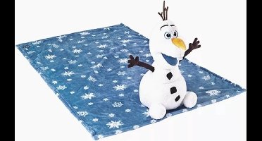 Olaf met Fleece Deken (100x120cm) Disney Frozen Pluche Knuffel 35 cm - Speelgoed Knuffels voor Kinderen Jongens Meisjes - Frozen 2 Anna Elsa Olaf Sven