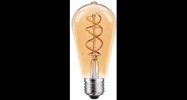 Ledmaxx LED Rustieklamp ST64 5W 200lm 1800K Goud Dimbaar | E27 | Zeer Warm Wit | 2 watt | 15.000 Branduren