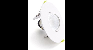 Integral inbouwspot Wit rond kantelbaar | zaagmaat 7-10cm | incl. GU10 fitting excl. lichtbron | GU10