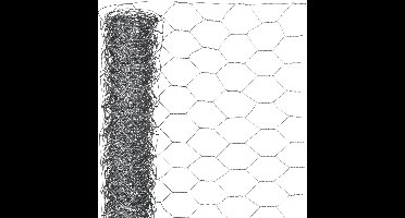 Nature - Verzinkt staal gaas - 5 x 1,5m - Grijs - 25mm mazen