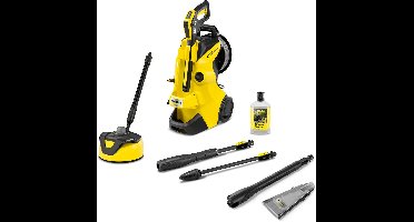 Kärcher K 4 Premium Power Control Flex Home eco!Booster set Hogedrukreiniger - Incl. T 5 Terrasreiniger & eco!Booster - PremiumFlex hogedrukslang - 130 bar - 380 l/u - 25 m²/u - Slanghaspel - Reinigingsmiddel