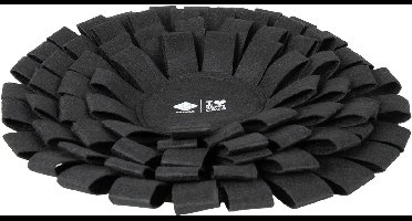 D&D Home Suzy snuffelmat zwart - stijlvolle ronde snackmat van vilt met anti-slip bodem