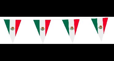 2x Vlaggenlijn Mexico 10 Meter - Voetbal EK WK Landen Land Feest Versiering Decoratie