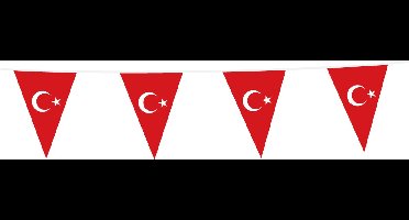 2x Vlaggenlijn Turkije 10 Meter - Voetbal EK WK Landen Land Feest Versiering Decoratie