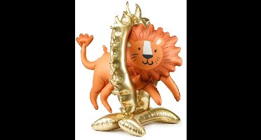 PartyDeco - XL Folieballon Circus Leeuw - Jungle - Versiering - Safari