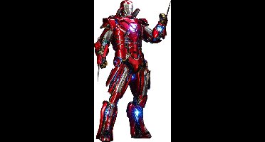 Hot Toys Iron Man 3 Movie Masterpiece Action Figure 1/6 Silver Centurion (Armor Suit Up Version) 32 cm Action Figuur: 30 cm
