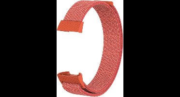 Shop4 - Geschikt voor Fitbit Charge 3 Bandje - Nylon Oranje