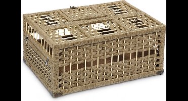 Natural Rieten transport mand / opleermand 68x30x48CM