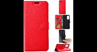 LuxeBass Boekhoesje geschikt voor Motorola Edge 20 - Rood gsm hoesje - telefoonhoes - telefoonhoesjes