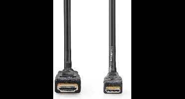 Nedis High Speed ​​HDMI-Kabel met Ethernet - HDMI Connector - HDMI Mini-Connector - 4K@30Hz - 10.2 Gbps - 5.00 m - Rond - PVC - Zwart - Label
