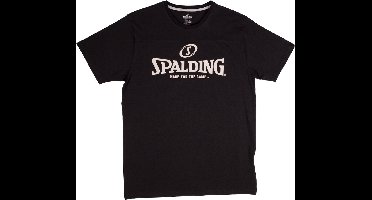 Spalding Essential Logo T-Shirt Heren - Zwart | Maat: XXL