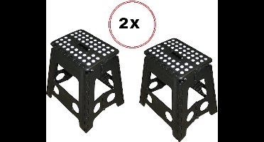 Benson Opvouwbare Kruk Zwart/Wit - 2 Stuks