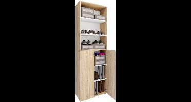 VCM XL houten grote schoenenkast schoenenrek grote laarzen halmeubel Lona 6 vakken XL houten grote schoenenkast schoenenrek grote laarzen halmeubel Lona 6 vakken