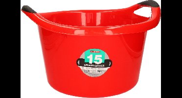 Plastic Forte Afwasbak - 15L - rood - 42 x 40 x 25 cm - met handvatten - teiltje