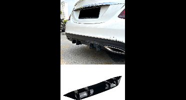 Passend Voor Mercedes C Klasse W205 AMG Line Diffuser Facelift vanaf 2018 Hoogglans Zwart